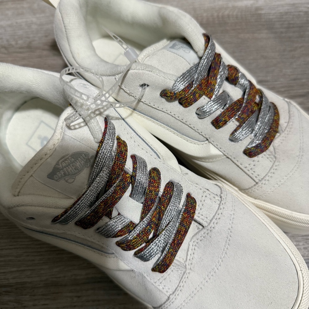 Vans Old Skool Chunky Platform White Sneakers Double Lace NEW NWT - Picture 9 of 11